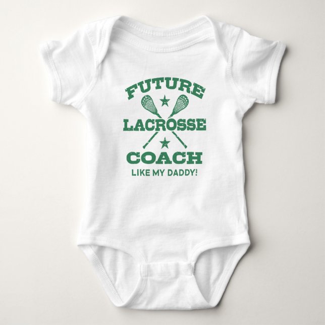 Future Lacrosse Coach wie mein Vater Baby Strampler (Vorderseite)