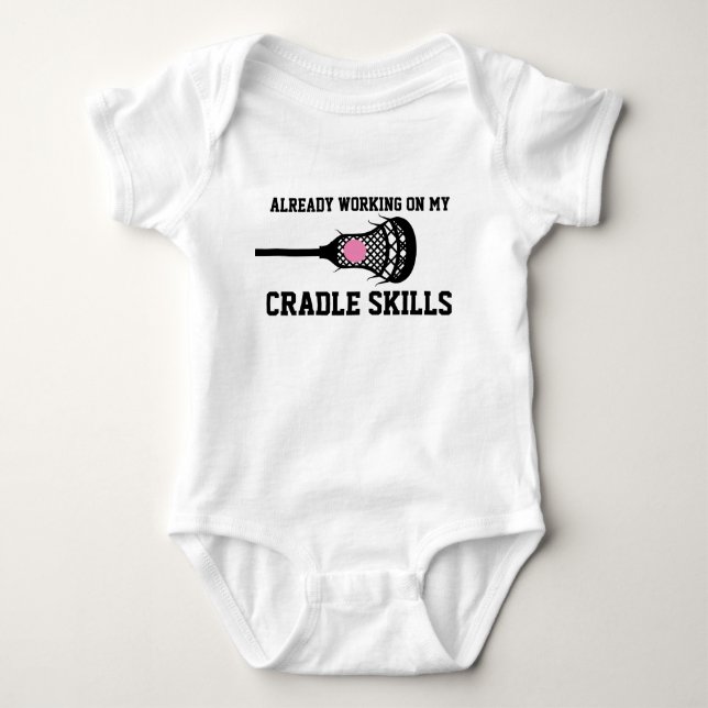 Future Lacrosse Player Cradle Skills Baby Girl Baby Strampler (Vorderseite)