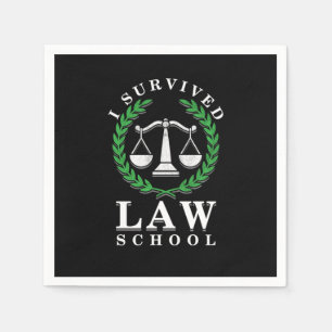 Future Lawyer Students Attorney Gift I Survived La Serviette
