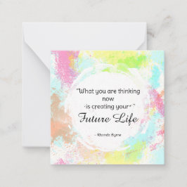 *~ Future Life Wasserfarbe Zitat AP62 Note Card Mitteilungskarte