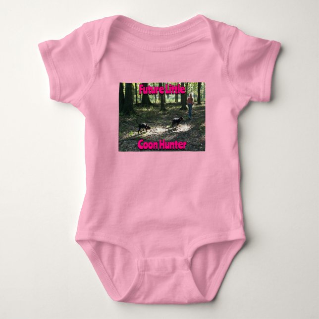 Future Little Coon Hunter Baby Strampler (Vorderseite)