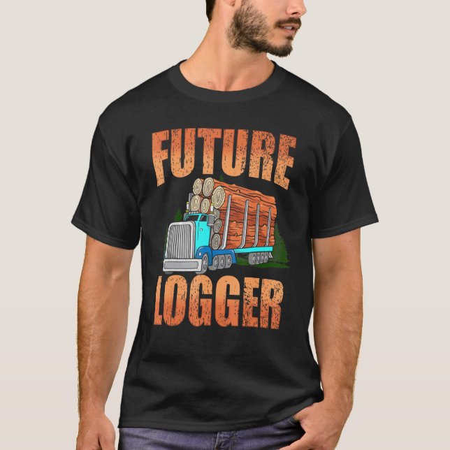 Future Logger Lumberjack Holzkutter Logging Sawmi T-Shirt (Vorderseite)