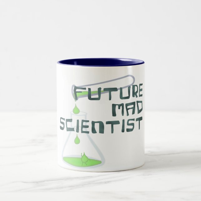 Future Mad Scientist Zweifarbige Tasse (Mittel)