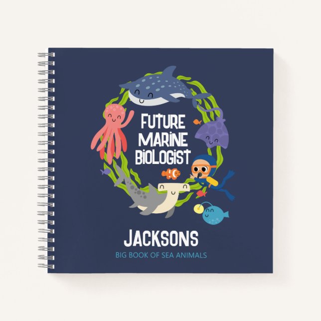 Future Marine Biologe Spiral Notebook Notizbuch (Vorderseite)