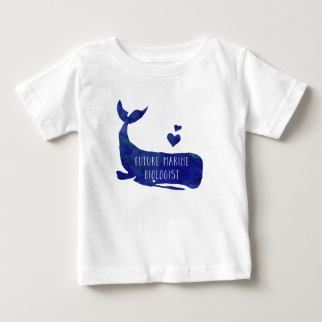 Future Marine Biologe Whale Toddler Girls Shirt (Vorderseite)