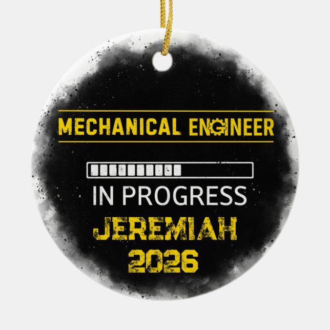 Future Mechanical Engineer Ceramic Ornament (Vorne)