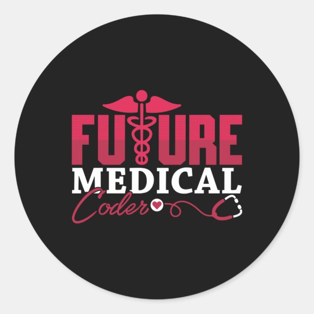Future Medical Coder ICD Coding Programmer Gift Runder Aufkleber (Vorderseite)