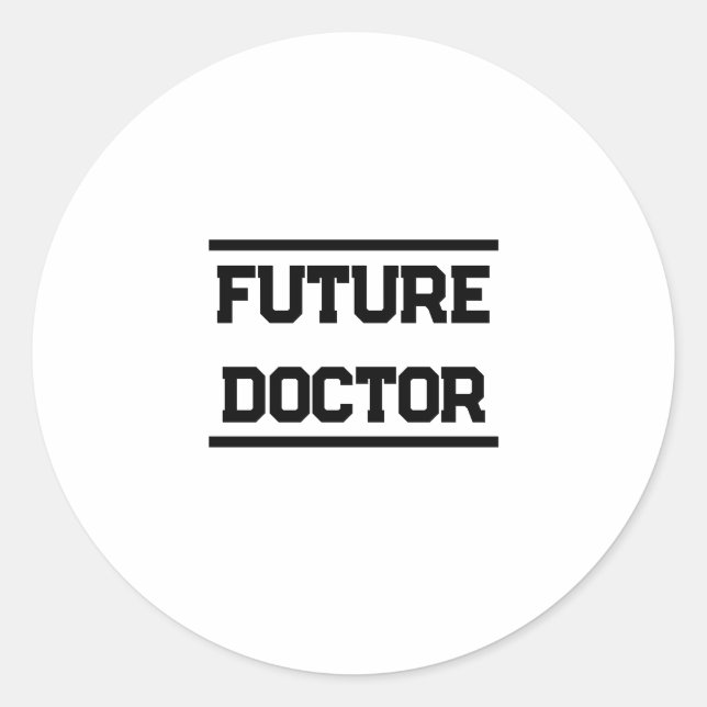 Future Medical Title Minimal Text Design Runder Aufkleber (Vorderseite)