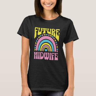 Future Midfrau Bright Retro Rainbow Midwifes Train T-Shirt