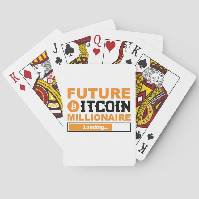 Future Millionaire Bitcoin Humor Cryptocurrency  Spielkarten (Rückseite)