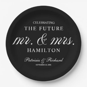 Future Mr. and Mrs Engagement Party Black Pappteller