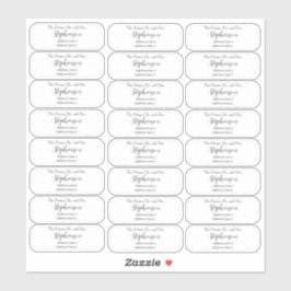 Future Mr and Mrs Return Address Transparent  Aufkleber