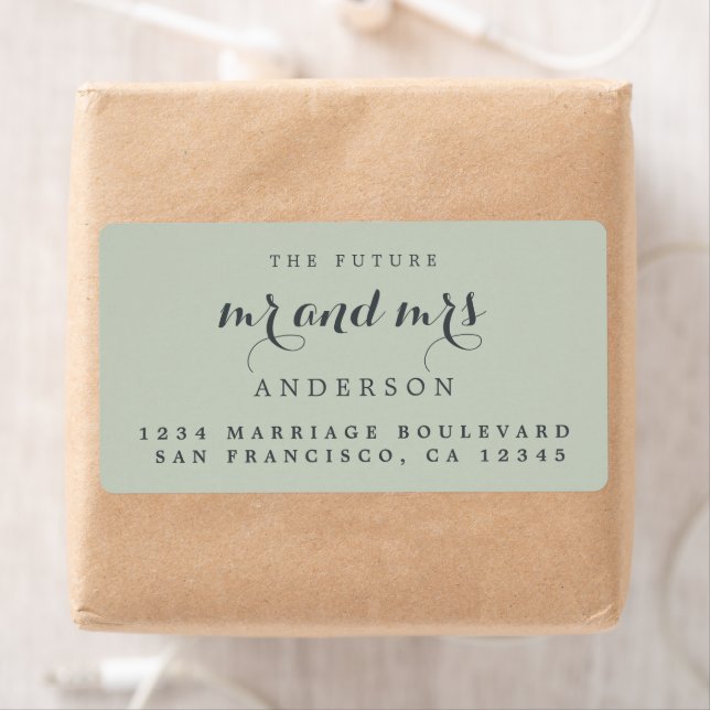 Future Mr. Chic Script Wedding Rücksendeadresse (Insitu)