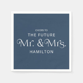 Future Mr. und Mrs. Engagement Party Blue Serviette