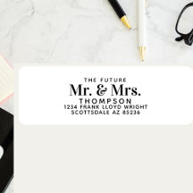 Future Mr. und Mrs. Stylish Wedding Rücksendeadres