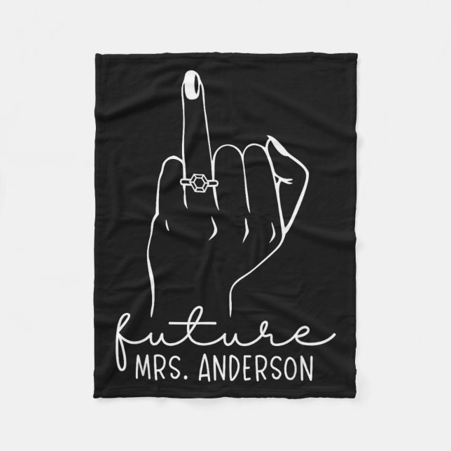 Future Mrs. Anderson New Bridal To Be Fiance Bache Fleecedecke (Vorderseite)