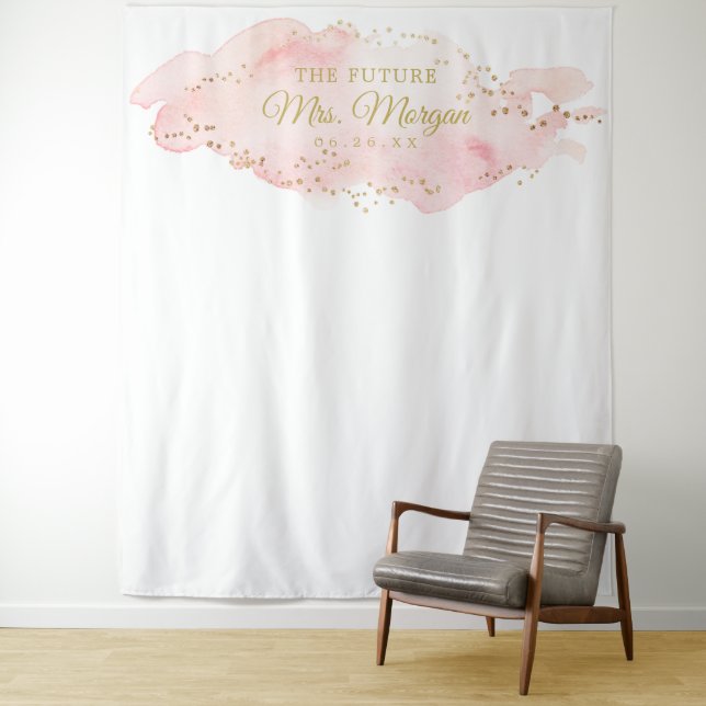 Future Mrs Blush Brautparty Backdrop Foto Prop Wandteppich (Beispiel)