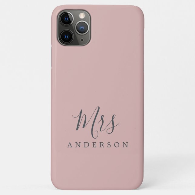 Future Mrs. Chic Script Bride Silver Pink Case-Mate iPhone Hülle (Rückseite)