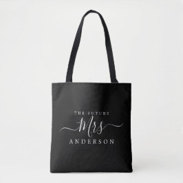 Future Mrs. Chic Script Individuelle Name Bride To Tasche