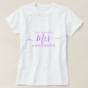 Future Mrs. Chic Script Individuelle Name Bride zu T-Shirt