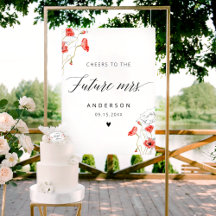 Future Mrs Elegant Calligraphy Brautparty Sign