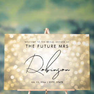 FUTURE MRS Fête des mariées Welcome Gold Lights