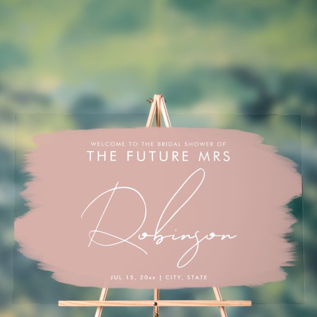 FUTURE MRS Fête des mariées Welcome Paint Dusty Ro (Neutre)