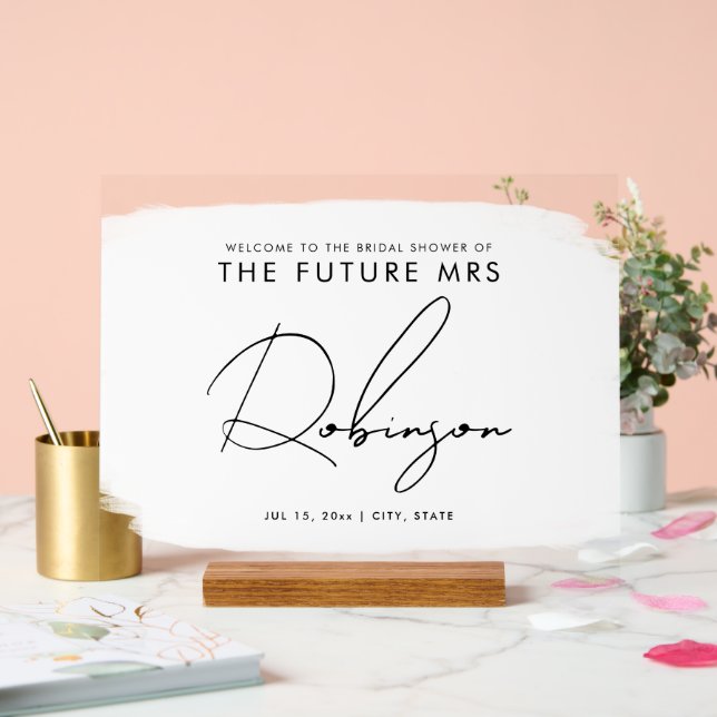 FUTURE MRS Fête des mariées Welcome Paint White (Mariage)