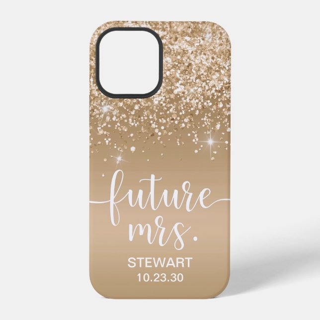 Future Mrs Gold Glitter Case-Mate iPhone Hülle (Rückseite)