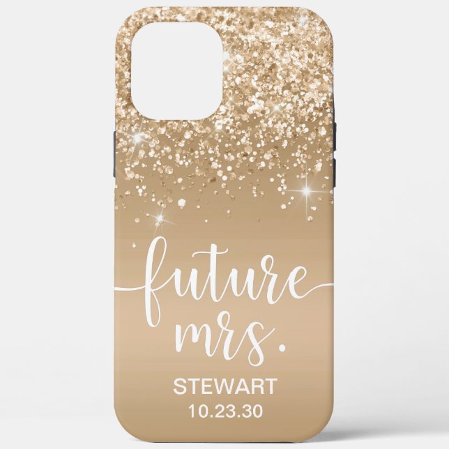 Future Mrs Gold Glitzer Case-Mate iPhone Case (Rückseite)