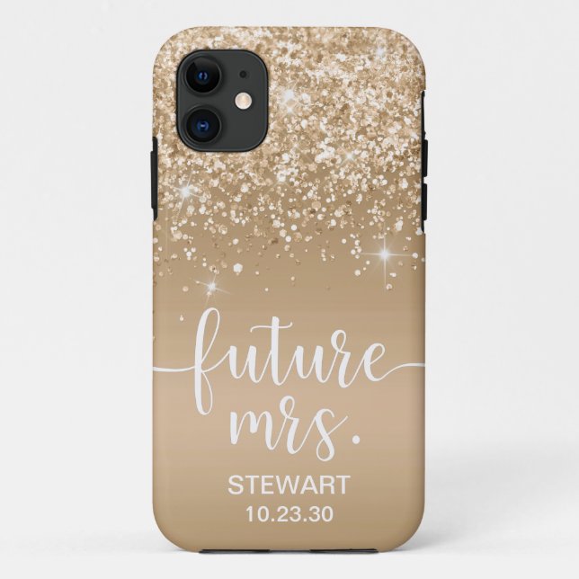 Future Mrs Gold Glitzer Case-Mate iPhone Case (Rückseite)