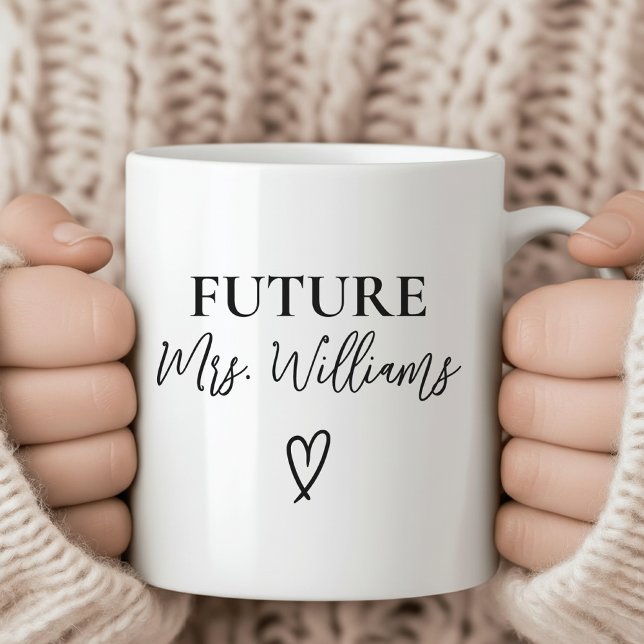 Future Mrs & Mr Mug, Custom Engagement Gift Kaffeetasse (future mrs mug, engagement mug, personalized engagement gift, bride to be mug, future mrs and mr,)