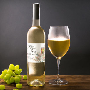 Future Mrs. Name Brautparty Sparkling Wine Fevor Weinetikett