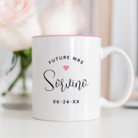 Future Mrs Personalisiert Black Script Name Weddin