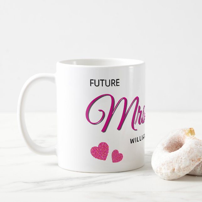 Future Mrs Personalized Wedding Design  Kaffeetasse (Mit Donut)