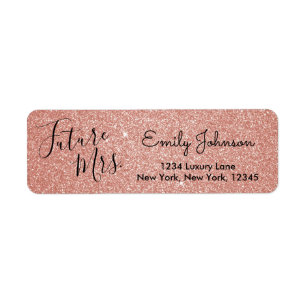 Future Mrs Pink Rose Gold Imitate Glitzer Sparkle