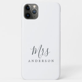 Future Mrs Schwarz-weiß Chic Script Bride Case-Mate iPhone Hülle