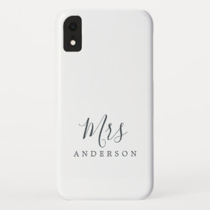 Future Mrs Schwarz-weiß Chic Script Bride Case-Mate iPhone Hülle