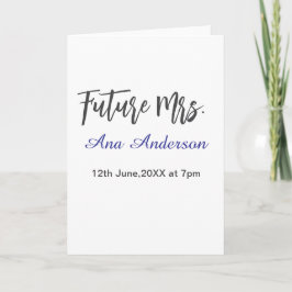 Future mrs surname bride to be purple gray name da karte