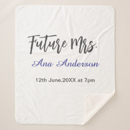 Future mrs surname bride to be purple gray name da sherpadecke