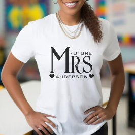 Future Mrs. Verlobte Heart Wedding Verlobung T-Shirt