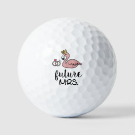 Future Mrs Wedding Geschenk für Bride Flamingo Golfball