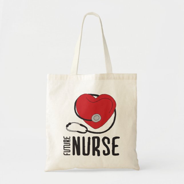 Future Nurse Bald zu Krankenpflegerkunst registrie Tragetasche (Vorne)