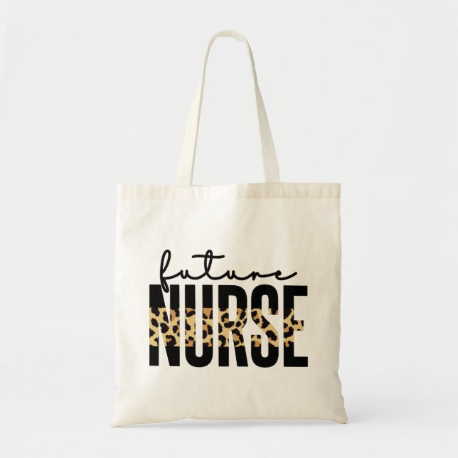 Future Nurse Cheetah Print Nurse in der Ausbildung Tragetasche (Vorne)