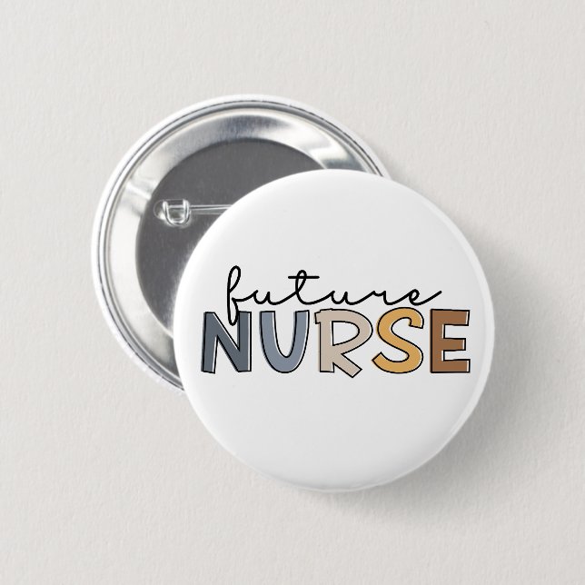Future Nurse | Geschenk für Krankenpfleger Button (Vorne & Hinten)