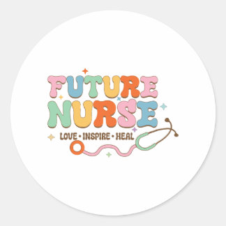 Future Nurse Liebe Inspiriere Heilung Runder Aufkleber