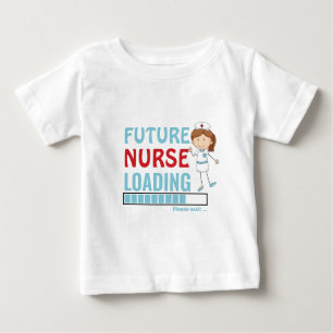 Future Nurse Loading   Niedliches Erstgeburtskind Baby T-shirt