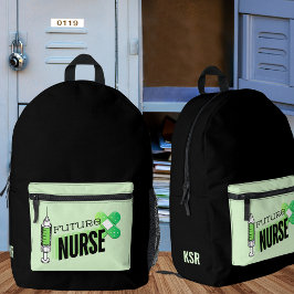 Future Nurse Monogram Bedruckter Rucksack