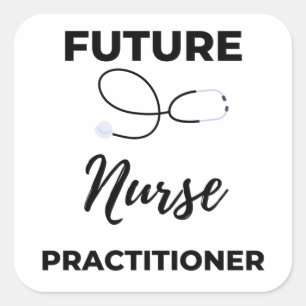 Future Nurse Practitioner 2 Quadratischer Aufkleber