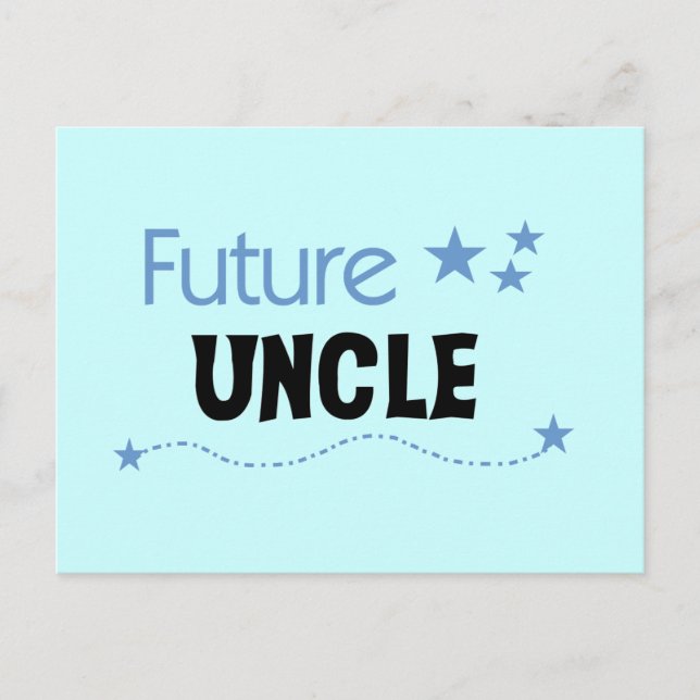 Future Oncle T - Shirt und Geschenke Postkarte (Vorderseite)